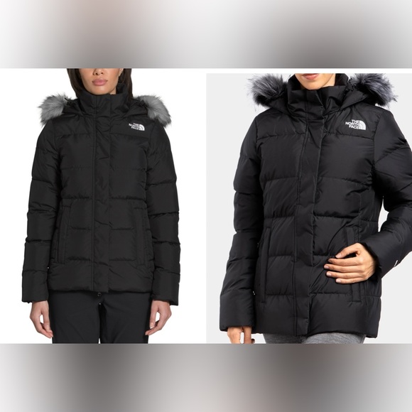The North Face Women's Gotham Hooded Jacket 550 Fill Goose Down In Black - Picture 1 of 16
